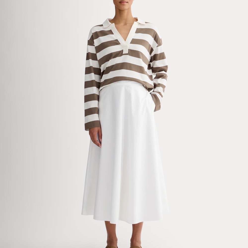 Everlane The Midi Skirt in Ultrasoft Cotton Size 2